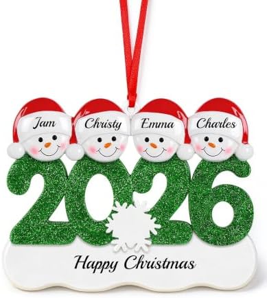 2026 Snowman Ornament, Four Faces