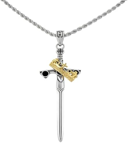 Sword Crown Pendant Necklace