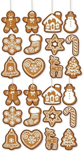 Wooden Gingerbread Ornament Set