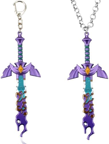 Decayed Master Sword Keychain and Necklace Set